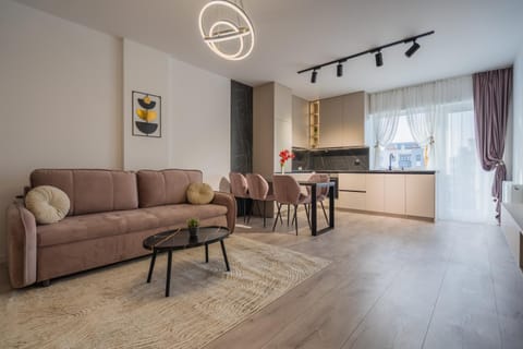 Living room, kitchen