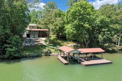 Property building, Spring, Day, River view