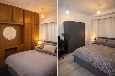 Bed, Photo of the whole room, Bedroom, wardrobe