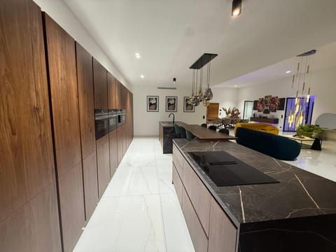 Kitchen or kitchenette, oven