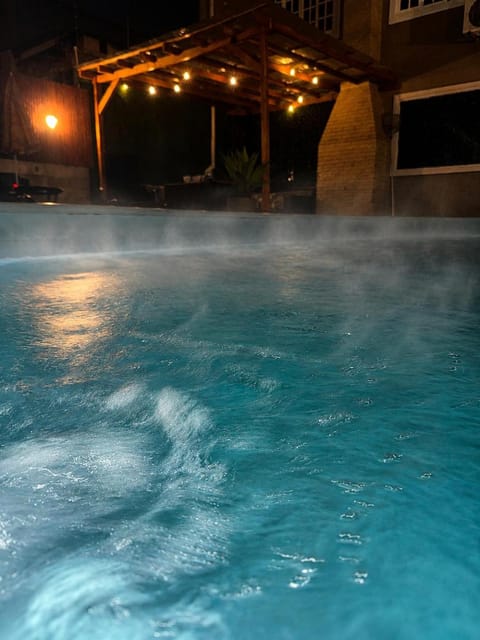 Night, Pool view, Swimming pool