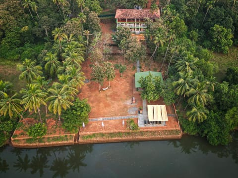 Property building, Natural landscape, Bird's eye view, Garden view, River view