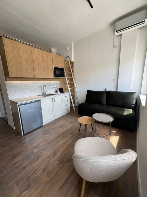 Living room, kitchen