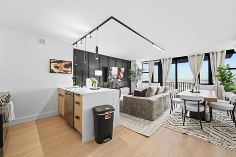 Kitchen or kitchenette, Living room, Dining area