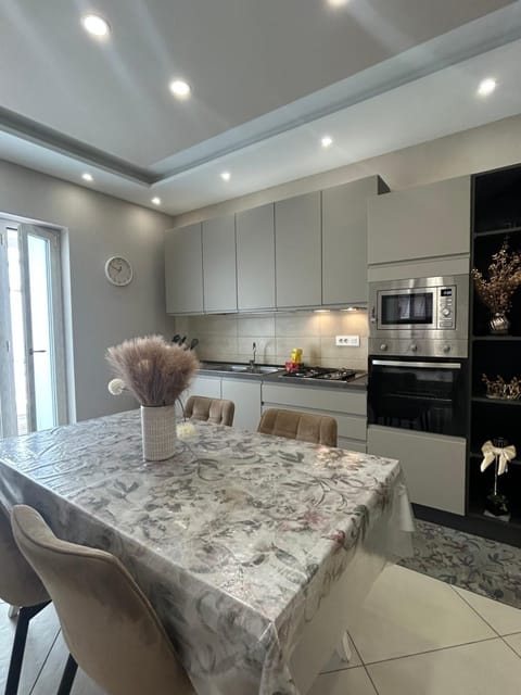 Kitchen or kitchenette, Living room, Seating area, Dining area, oven, stove