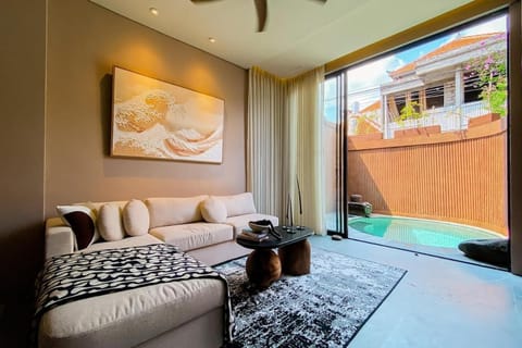Living room, Pool view, Swimming pool