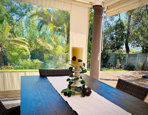 Patio, Dining area, Garden view