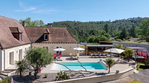 Property building, Living room, Swimming pool