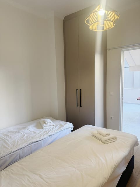 Bed, Photo of the whole room, Bedroom, towels, wardrobe