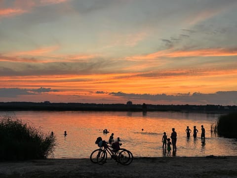 Natural landscape, River view, Sunset