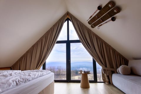 Property building, View (from property/room), Bedroom, Mountain view