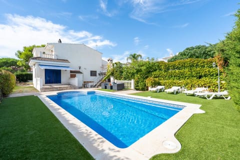 Property building, Living room, Swimming pool