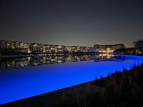 Night, Pool view, Swimming pool