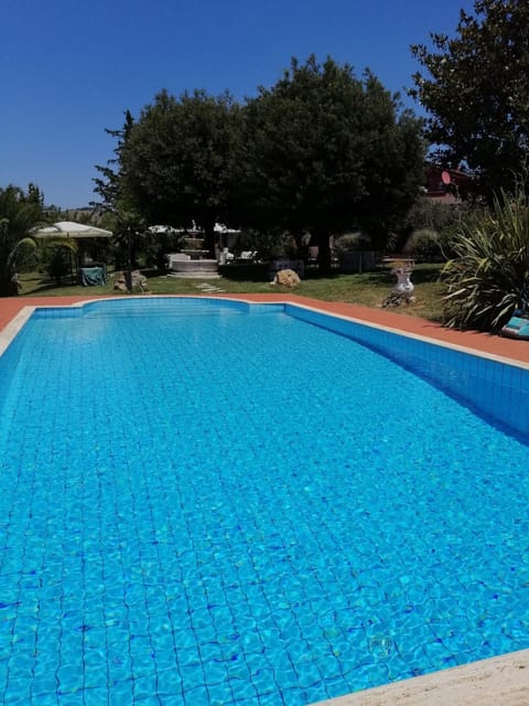 Swimming pool, sunbed