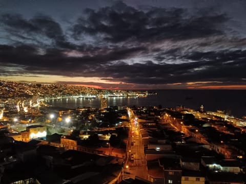Night, Natural landscape, City view, Sea view