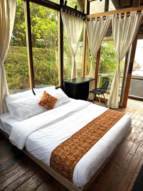 Bed, Natural landscape, View (from property/room), Bedroom