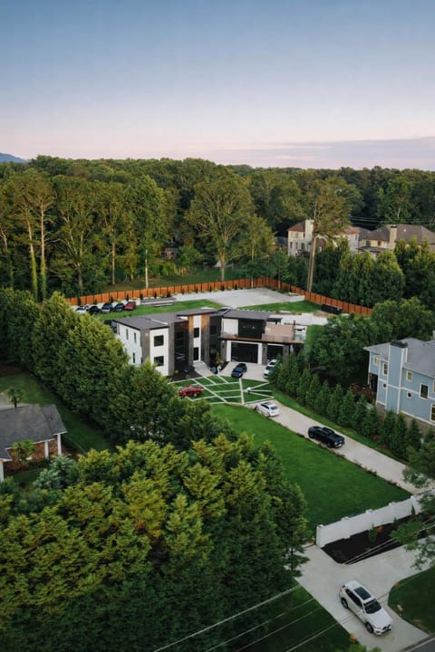 Property building, Neighbourhood, Natural landscape, Bird's eye view