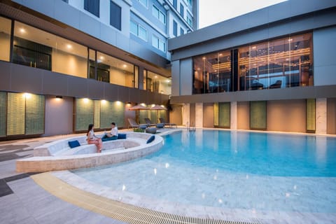 Pool view, Swimming pool, Swimming pool, sunbed