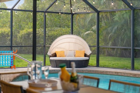 Patio, Activities, Garden, Seating area, Dining area, Swimming pool