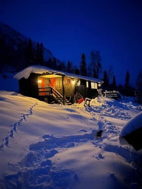 Property building, Night, Natural landscape, Winter, Mountain view