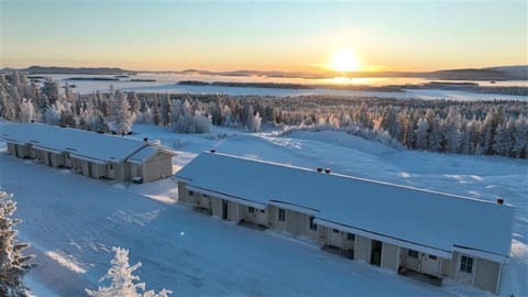Property building, Natural landscape, Mountain view, Sunset