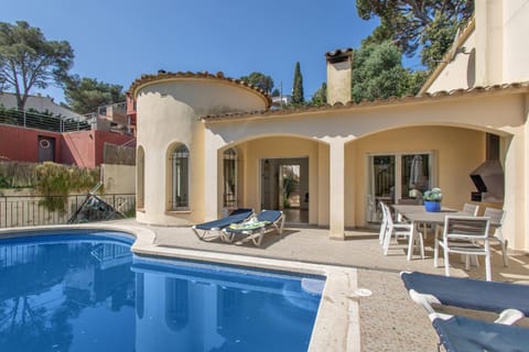 Property building, Living room, Swimming pool