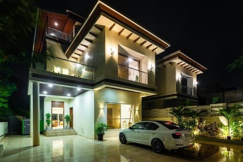 Property building, Night, Parking