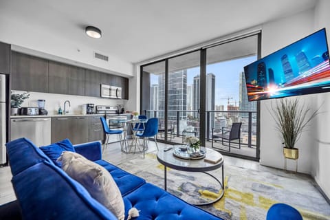 Living room, kitchen