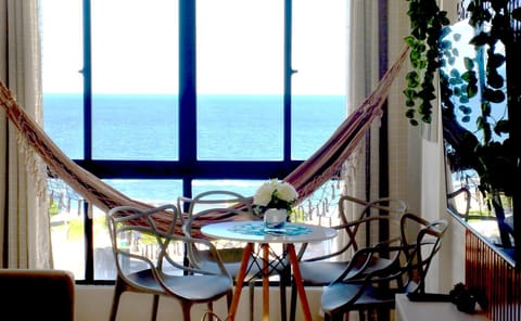 Natural landscape, View (from property/room), Living room, Dining area, Sea view