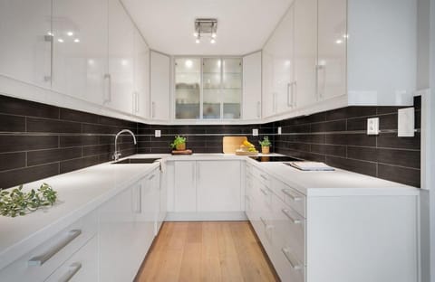 Kitchen or kitchenette, dishwasher