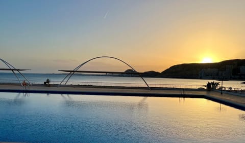 Pool view, Sea view, Sunset