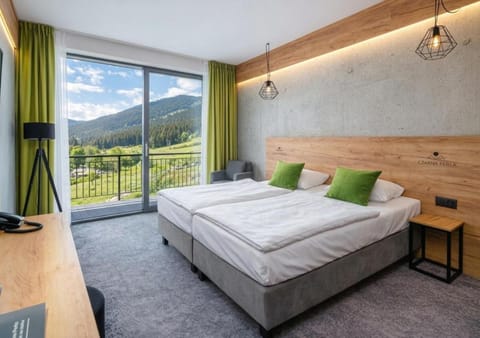 Bed, Mountain view