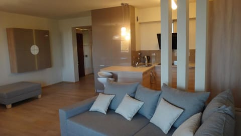 Kitchen or kitchenette, Living room, Seating area