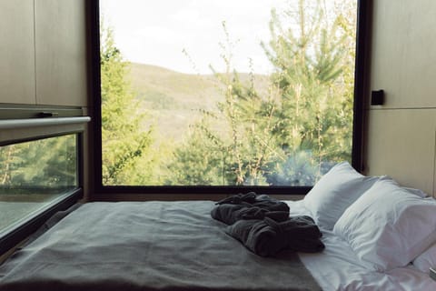 Bed, Natural landscape, Photo of the whole room, Bedroom, Mountain view, towels