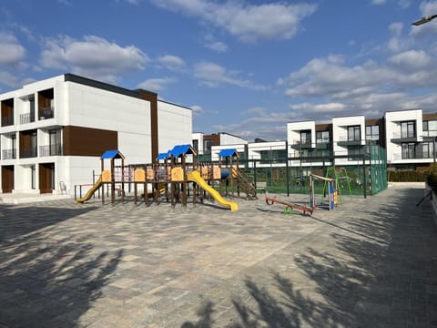 Property building, Day, Children play ground