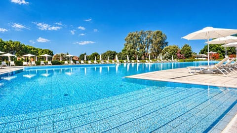Swimming pool, sunbed