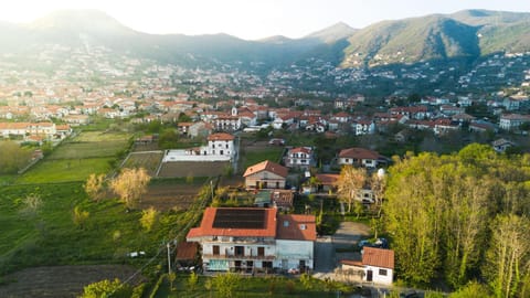 Property building, Natural landscape, Bird's eye view, Mountain view