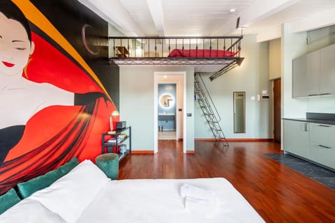 Bed, TV and multimedia, Living room, Photo of the whole room, Bedroom, heating, internet, air conditioner