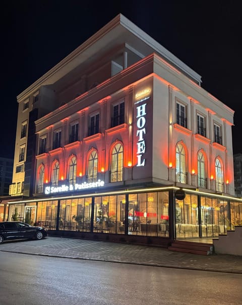 Property building, Night, Parking