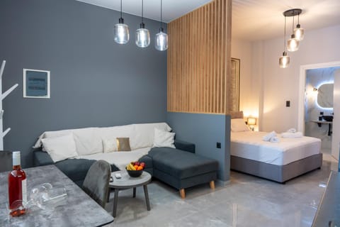 Bed, Living room, Photo of the whole room, Seating area
