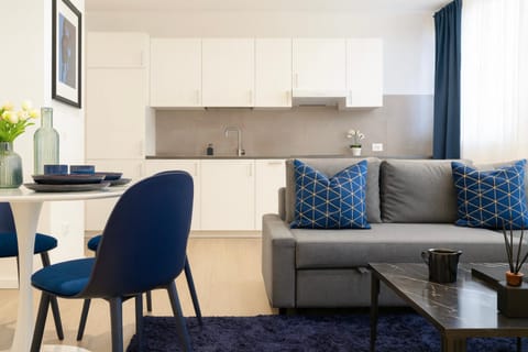 Living room, kitchen