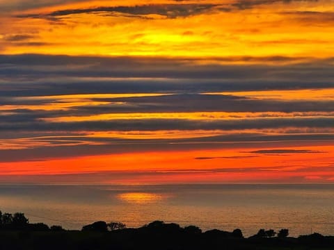 Sea sunset view outdoor bath Pet friendly House in Woolacombe