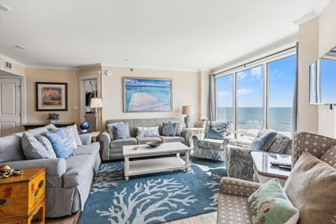 Living room, Seating area, Sea view