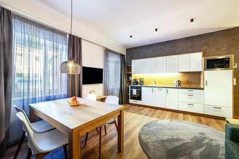 Kitchen or kitchenette, Living room, Dining area