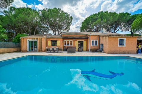 Property building, Living room, Swimming pool