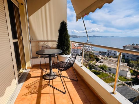Property building, Patio, Day, Natural landscape, View (from property/room), Balcony/Terrace, Sea view
