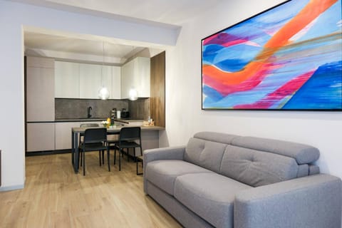 Kitchen or kitchenette, Living room, Dining area