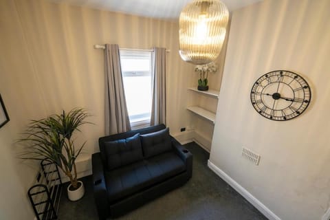 Bed, Living room, Seating area