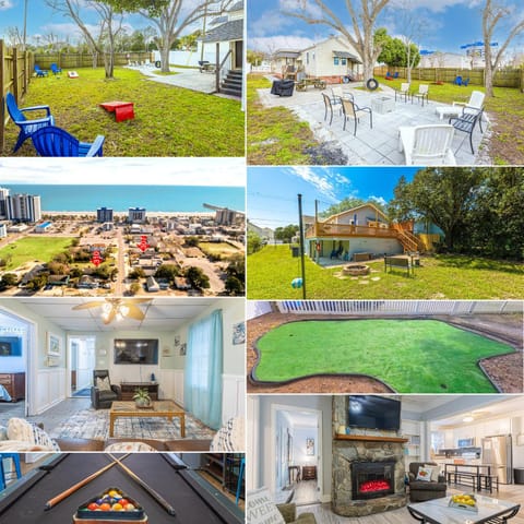 Patio, Activities, Billiard, Game Room, Garden, Minigolf, Living room, Seating area, Beach, fireplace