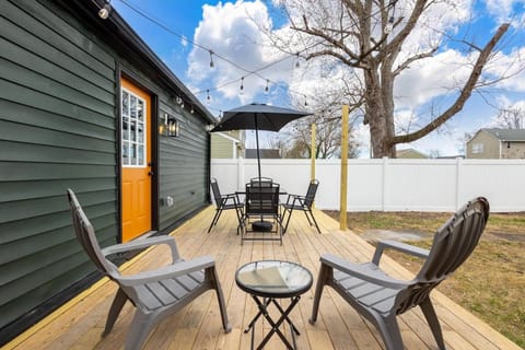 Property building, Patio, Seating area, Dining area